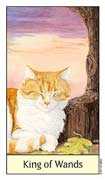 King of Wands Tarot card in Cat's Eye deck