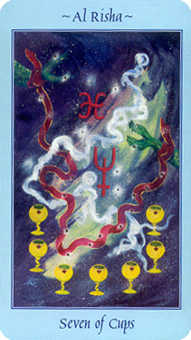 Seven of Cups Tarot card in Celestial Tarot deck