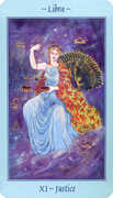Justice Tarot card in Celestial Tarot deck
