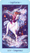 Temperance Tarot card in Celestial deck