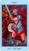 The Tower Tarot card in Celestial deck