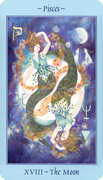 The Moon Tarot card in Celestial Tarot deck