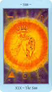 The Sun Tarot card in Celestial Tarot deck