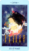 Six of Wands Tarot card in Celestial deck