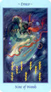 Nine of Wands Tarot card in Celestial deck