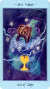 Ace of Cups Tarot card in Celestial deck