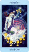 Six of Cups Tarot card in Celestial deck