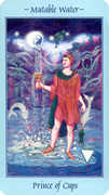 Knight of Cups Tarot card in Celestial Tarot deck