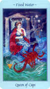 Queen of Cups Tarot card in Celestial deck