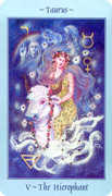 The Hierophant Tarot card in Celestial deck