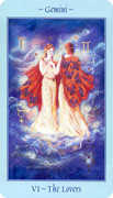 The Lovers Tarot card in Celestial Tarot deck