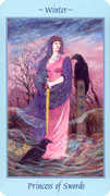 Page of Swords Tarot card in Celestial Tarot deck