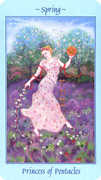 Page of Coins Tarot card in Celestial deck