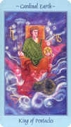 King of Coins Tarot card in Celestial deck