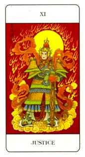 Justice Tarot card in Chinese Tarot deck