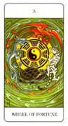 Wheel of Fortune Tarot card in Chinese Tarot deck