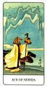 Ace of Staves Tarot card in Chinese deck