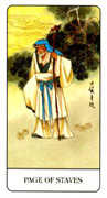 Page of Staves Tarot card in Chinese Tarot deck