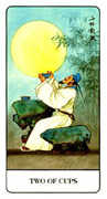 Two of Cups Tarot card in Chinese deck
