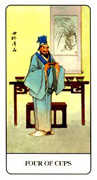 Four of Cups Tarot card in Chinese deck