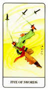 Five of Swords Tarot card in Chinese deck
