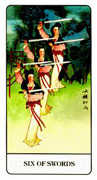 Six of Swords Tarot card in Chinese Tarot deck