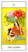 The Lovers Tarot card in Chinese Tarot deck
