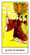 Queen of Swords Tarot card in Chinese deck