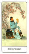 Ace of Coins Tarot card in Chinese deck
