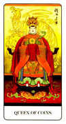 Queen of Coins Tarot card in Chinese deck