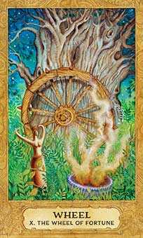 Wheel of Fortune Tarot card in Chrysalis Tarot deck