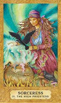 The High Priestess Tarot card in Chrysalis Tarot deck
