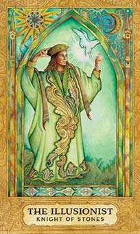 Knight of Coins Tarot card in Chrysalis Tarot deck