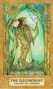 Knight of Coins Tarot card in Chrysalis deck