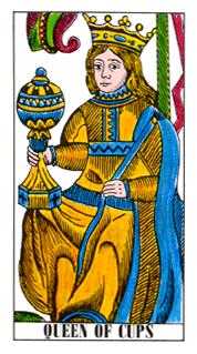 Queen of Cups Tarot card in Classic Tarot deck