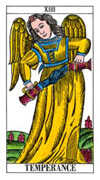 Temperance Tarot card in Classic Tarot deck