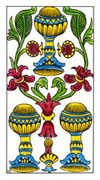 Three of Cups Tarot card in Classic deck