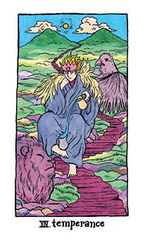 Temperance Tarot card in Cosmic Slumber Tarot deck