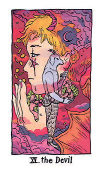 The Devil Tarot card in Cosmic Slumber Tarot deck