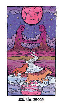 The Moon Tarot card in Cosmic Slumber Tarot deck
