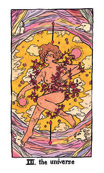 The World Tarot card in Cosmic Slumber Tarot deck