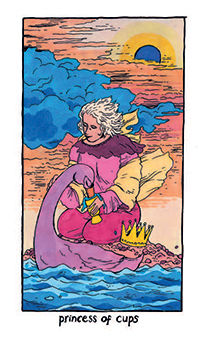 Page of Cups Tarot card in Cosmic Slumber Tarot deck