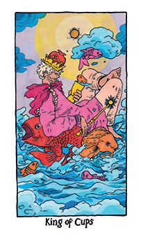 King of Cups Tarot card in Cosmic Slumber Tarot deck
