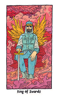 King of Swords Tarot card in Cosmic Slumber Tarot deck