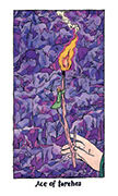 Ace of Torches Tarot card in Cosmic Slumber deck