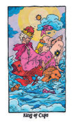 King of Cups Tarot card in Cosmic Slumber deck