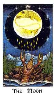 The Moon Tarot card in Cosmic Tarot deck