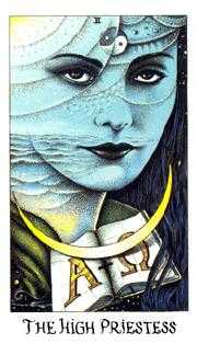 The High Priestess Tarot card in Cosmic Tarot deck