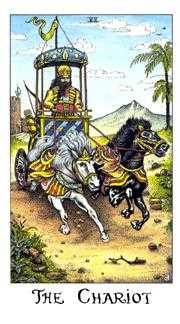 The Chariot Tarot card in Cosmic Tarot deck