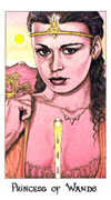 Princess of Wands Tarot card in Cosmic Tarot deck